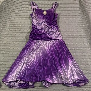 Vintage Purple Satin Dress- Size 16